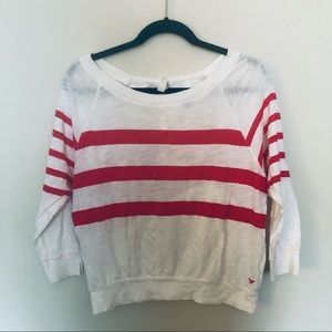 American Eagle Outfitters Striped 3/4 Sleeve